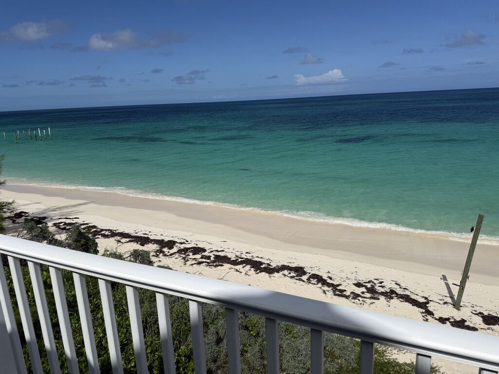 Turquoise water from the cottage