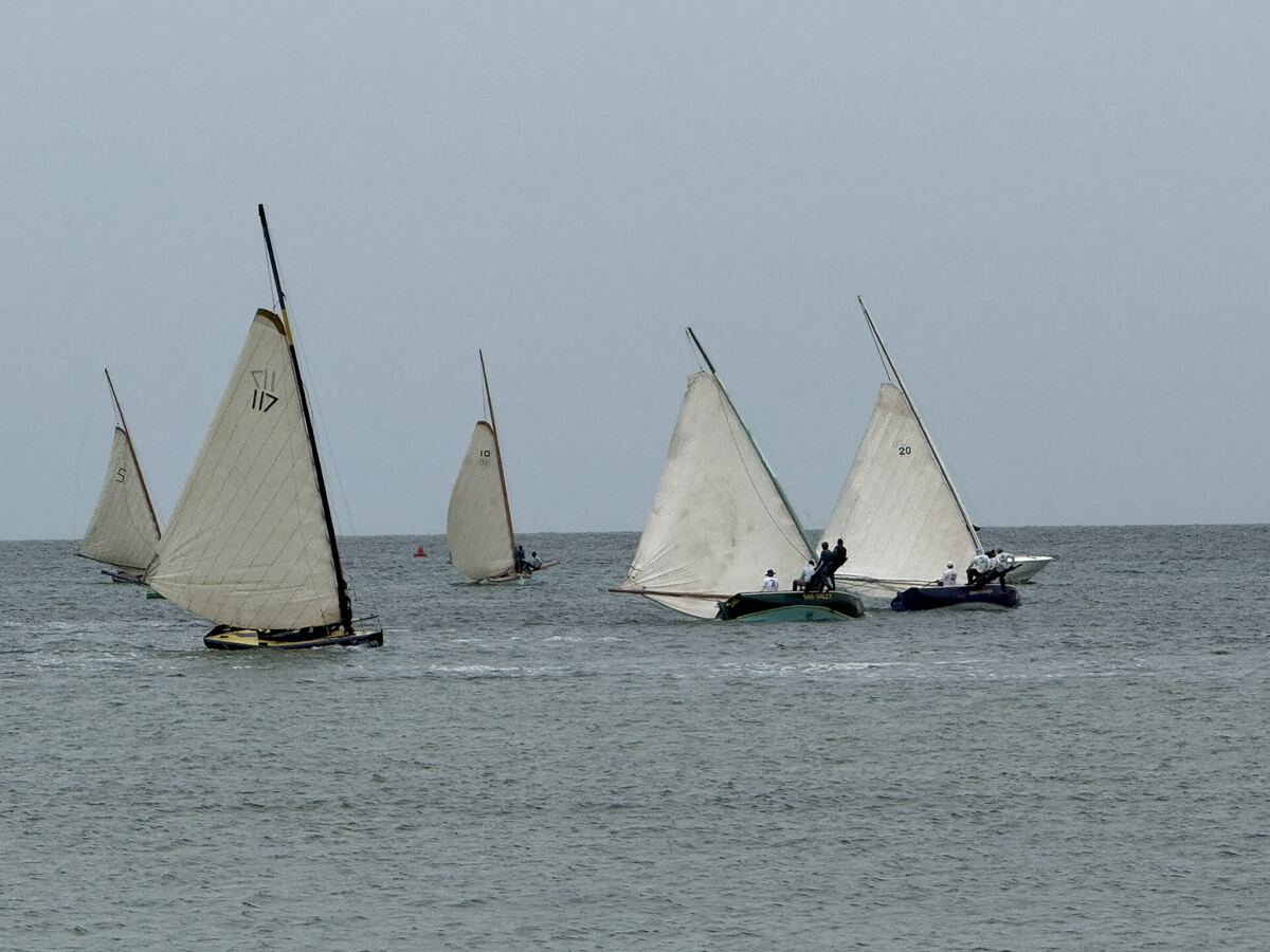 Class racing sailboats